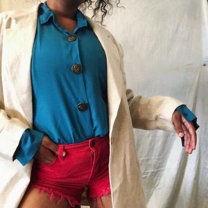 Teal blouse